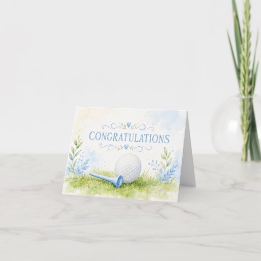 Carte Félicitations de golf pour bébé golfeur C'est un g (Devant)