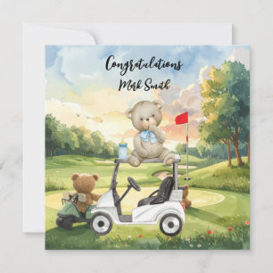 Carte Félicitations de golf pour bébé golfeur C'est une 