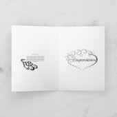 Carte Félicitations de jeune mariée et de marié (Intérieur)