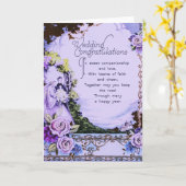 Carte Félicitations de mariage (Fleur jaune)