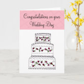 Carte Félicitations de mariage (Fleur jaune)