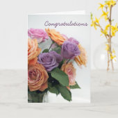 Carte Félicitations de mariage (Fleur jaune)