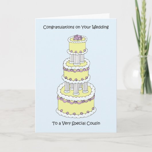 Carte Félicitations de mariage à un cousin (Devant)