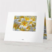 Carte Félicitations de mariage de fleur de Frangipani (Dos)