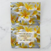 Carte Félicitations de mariage de fleur de Frangipani (Intérieur)