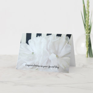 Carte Félicitations de mariage noir et blanc