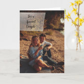 Carte Félicitations de mariage personnalisées avec photo (Fleur jaune)