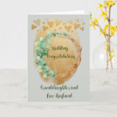 Carte Félicitations de mariage pour petite-fille et mari (Fleur jaune)