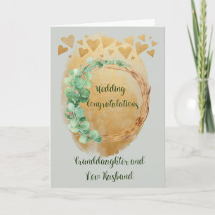 Carte Félicitations de mariage pour petite-fille et mari