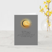 Carte Félicitations de mariage - Soleil et Lune (Fleur jaune)
