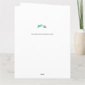 Carte Félicitations de mariage. Voiture Fleur d'Hibiscus (Dos)