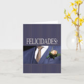 Carte Félicitations de Mariages espagnols (Fleur jaune)