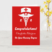 Carte Félicitations de remise de diplôme d'infirmière mo (Fleur jaune)