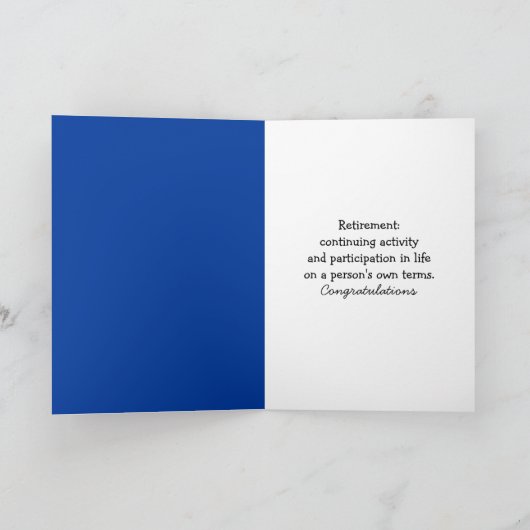 Carte Félicitations de retraite avec voilier (Intérieur)