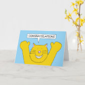 Carte Félicitations de suppression d'accolades (Fleur jaune)