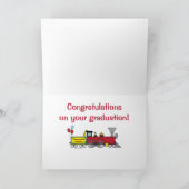 Carte Félicitations de train rapide d'obtention du (Intérieur)