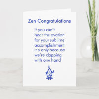 Félicitations de zen - un poème drôle de