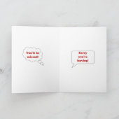 Carte Félicitations Désolé de quitter la femme d'évasion (Intérieur)