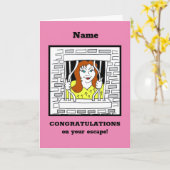 Carte Félicitations Désolé de quitter la femme d'évasion (Fleur jaune)