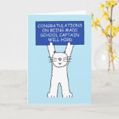 Carte Félicitations d'être fait capitaine d'école (Fleur jaune)