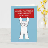 Carte Félicitations d'être fait élève-chef (Fleur jaune)