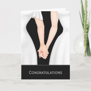 Carte Félicitations Deux Mariées En Robe Mariage