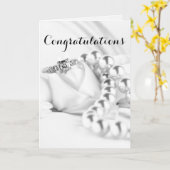 Carte Félicitations Diamond Fiançailles Ring Card (Fleur jaune)