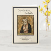 Carte Félicitations Diplômé 2025 Chrétien orthodoxe (Fleur jaune)