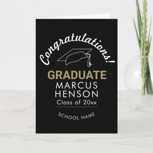 Carte Félicitations diplômé Casquette de remise des dipl (Devant)