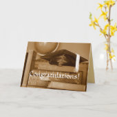 Carte Félicitations Diplômé Classic Books Card (Fleur jaune)