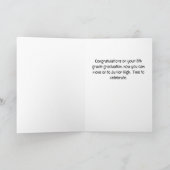 Carte Félicitations diplômé de 8e année avec chien (Intérieur)