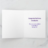 Carte Félicitations Diplômé Drôle Verse intérieur (Intérieur)