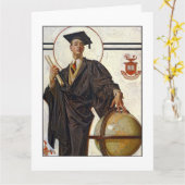 Carte Félicitations Diplômé Drôle Verse intérieur (Fleur jaune)