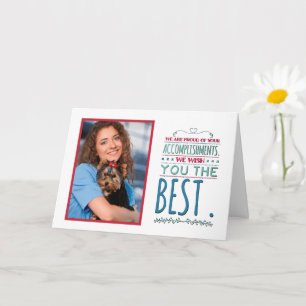 Carte Félicitations Diplômé en Photo de classe supérieur