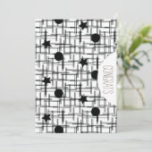 Carte Félicitations Diplômé Étoiles Monochromes Abstrait (Debout devant)