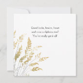 Carte Félicitations Diplômé Gold Foliage Photo (Dos)