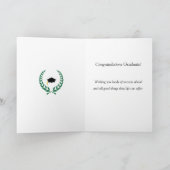 Carte Félicitations diplômé Laurier Vert (Intérieur)