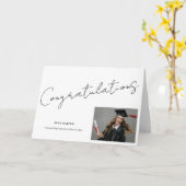 Carte Félicitations Diplômé Minimal Diplômé (Fleur jaune)