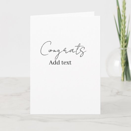 Carte Félicitations diplômé nom date (Devant)