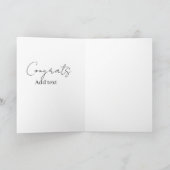 Carte Félicitations diplômé nom date (Intérieur)