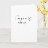 Carte Félicitations diplômé nom date (Fleur jaune)