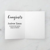 Carte Félicitations diplômé nom nom université promotion (Intérieur)