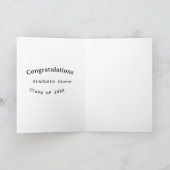 Carte Félicitations diplômé nom promotion 20XX type w (Intérieur)