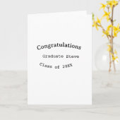 Carte Félicitations diplômé nom promotion 20XX type w (Fleur jaune)