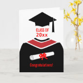 Carte Félicitations d'obtention de diplôme (Fleur jaune)