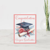 Carte Félicitations d'obtention de diplôme (Devant)