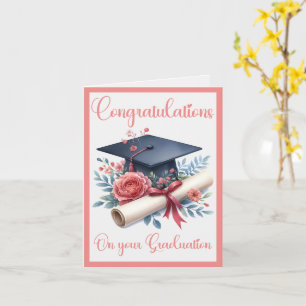 Carte Félicitations d'obtention de diplôme