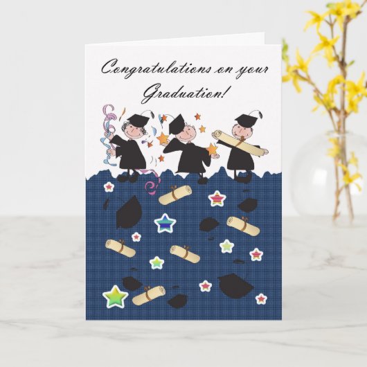 Carte Félicitations d'obtention de diplôme (Fleur jaune)