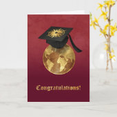 Carte Félicitations d'obtention de diplôme (Fleur jaune)