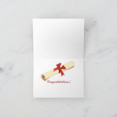 Carte Félicitations d'obtention du diplôme (Intérieur)